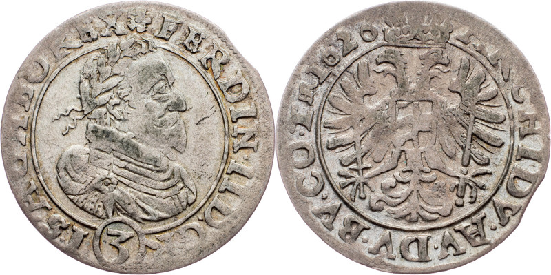 Ferdinand II., 3 Kreuzer 1626, Breslau Ferdinand II., 3 Kreuzer 1626, Breslau, M...