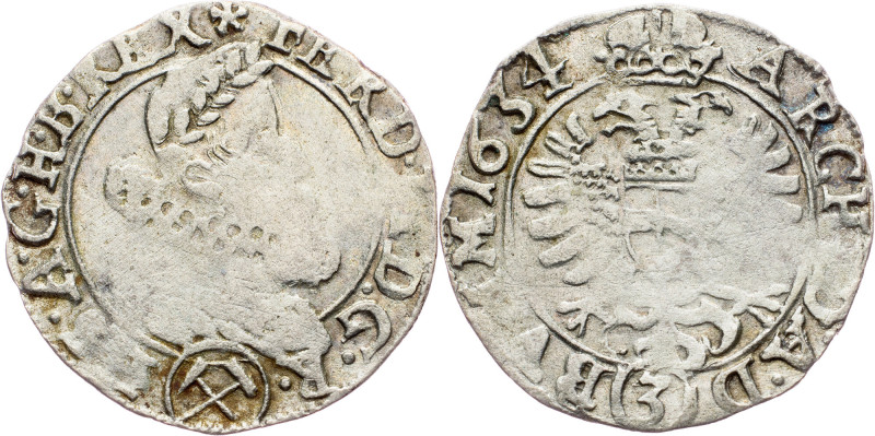 Ferdinand II., 3 Kreuzer 1634, Kuttenberg Ferdinand II., 3 Kreuzer 1634, Kuttenb...