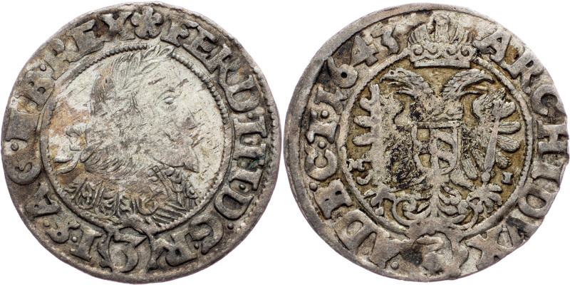 Ferdinand III., 3 Kreuzer 1643, Breslau Ferdinand III., 3 Kreuzer 1643, Breslau,...