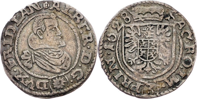 Albrecht von Wallenstein, 3 Kreuzer 1628, Jicin Albrecht von Wallenstein, 3 Kreu...