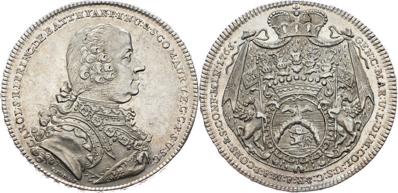 Karl Josef Batthyani, 1/2 Thaler 1765, Vienna Karl Josef Batthyani, 1/2 Thaler 1...