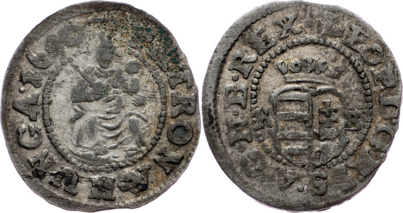 Leopold I., Denar 1690, KB, Kremnitz Leopold I., Denar 1690, KB, Kremnitz; VF/aE...