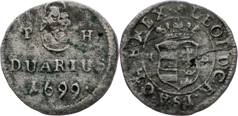 Leopold I., Duarius 1699, KB, Kremnitz Leopold I., Duarius 1699, KB, Kremnitz; V...