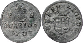 Leopold I., Duarius 1703, KB, Kremnitz Leopold I., Duarius 1703, KB, Kremnitz; VF

Grade: VF