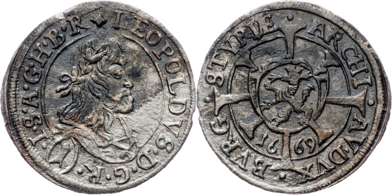 Leopold I., 1 Kreuzer 1669, Graz Leopold I., 1 Kreuzer 1669, Graz; EF

Grade: ...