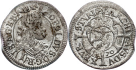 Leopold I., 1 Kreuzer 1670, Graz Leopold I., 1 Kreuzer 1670, Graz|slightly wavy; VF+

Grade: VF+