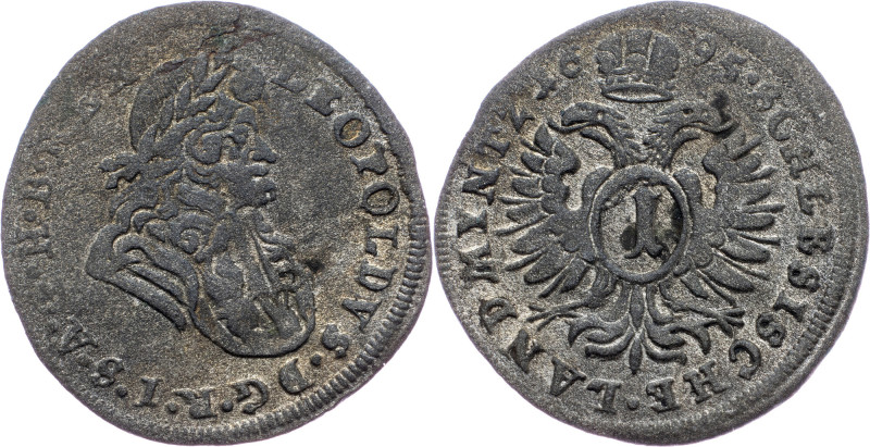 Leopold I., 1 Kreuzer 1695, Oppeln Leopold I., 1 Kreuzer 1695, Oppeln; VF

Gra...