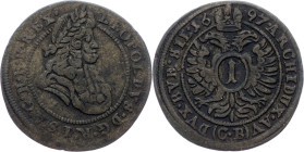 Leopold I., 1 Kreuzer 1697, CB, Brieg Leopold I., 1 Kreuzer 1697, CB, Brieg; VF

Grade: VF