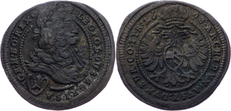 Leopold I., 1 Kreuzer 1698, Vienna Leopold I., 1 Kreuzer 1698, Vienna; aVF

Gr...