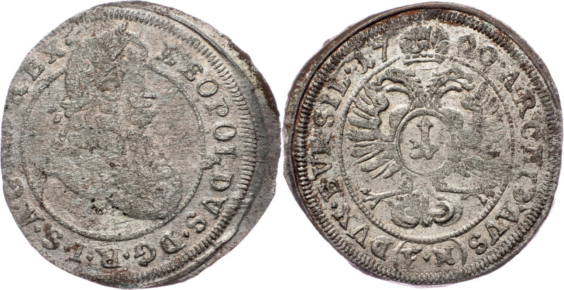 Leopold I., 1 Kreuzer 1700, FN, Oppeln Leopold I., 1 Kreuzer 1700, FN, Oppeln|we...