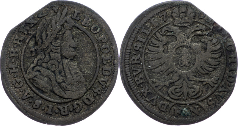Leopold I., 1 Kreuzer 1701, FN, Oppeln Leopold I., 1 Kreuzer 1701, FN, Oppeln; V...