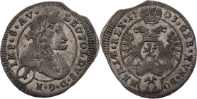 Leopold I., 1 Kreuzer 1703, Kuttenberg Leopold I., 1 Kreuzer 1703, Kuttenberg, Mkč. 1472; aEF

Grade: aEF