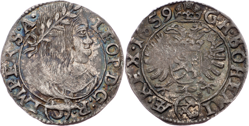 Leopold I., 3 Kreuzer 1659, Kuttenberg Leopold I., 3 Kreuzer 1659, Kuttenberg, M...