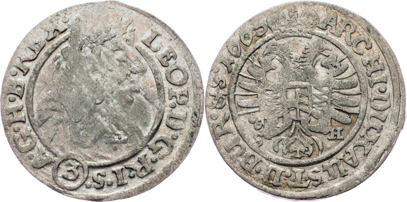 Leopold I., 3 Kreuzer 1665, Breslau Leopold I., 3 Kreuzer 1665, Breslau; VF

G...