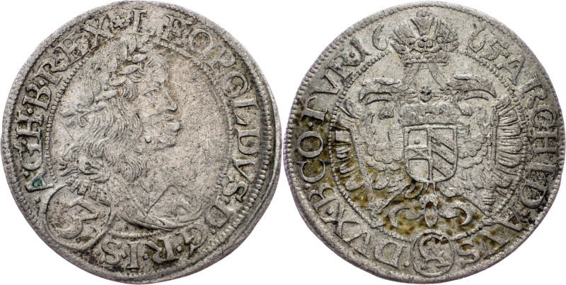 Leopold I., 3 Kreuzer 1665, Vienna Leopold I., 3 Kreuzer 1665, Vienna; aEF

Gr...