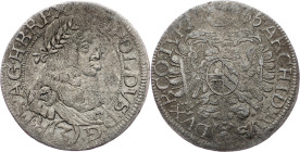 Leopold I., 3 Kreuzer 1666, Vienna Leopold I., 3 Kreuzer 1666, Vienna; VF

Grade: VF