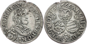 Leopold I., 3 Kreuzer 1666, Graz Leopold I., 3 Kreuzer 1666, Graz|mount removed?; EF

Grade: EF