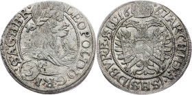 Leopold I., 3 Kreuzer 1667, SHS, Breslau Leopold I., 3 Kreuzer 1667, SHS, Breslau; EF

Grade: EF