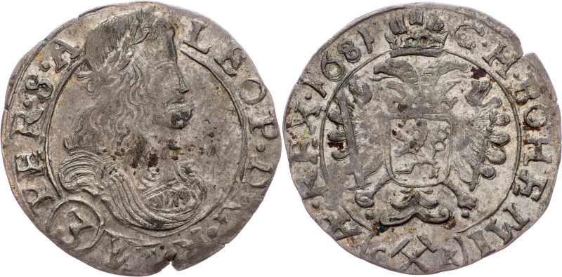 Leopold I., 3 Kreuzer 1668, CK, Kuttenberg Leopold I., 3 Kreuzer 1668, CK, Kutte...