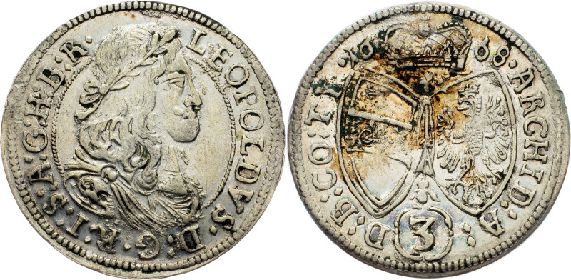 Leopold I., 3 Kreuzer 1668, Hall Leopold I., 3 Kreuzer 1668, Hall; EF

Grade: ...