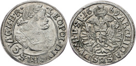 Leopold I., 3 Kreuzer 1669, SHS, Breslau Leopold I., 3 Kreuzer 1669, SHS, Breslau, Her. 1538; EF/aEF

Grade: EF/aEF
