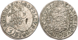 Leopold I., 3 Kreuzer 1669, Vienna Leopold I., 3 Kreuzer 1669, Vienna; VF

Grade: VF