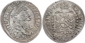 Leopold I., 3 Kreuzer 1672, Vienna Leopold I., 3 Kreuzer 1672, Vienna; EF

Grade: EF