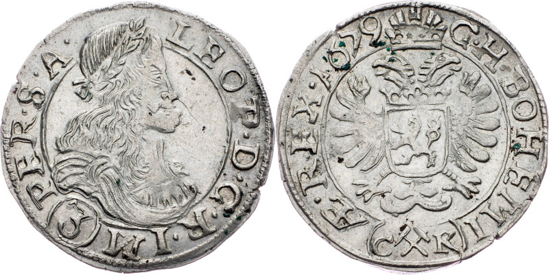 Leopold I., 3 Kreuzer 1679, Kuttenberg Leopold I., 3 Kreuzer 1679, Kuttenberg; E...