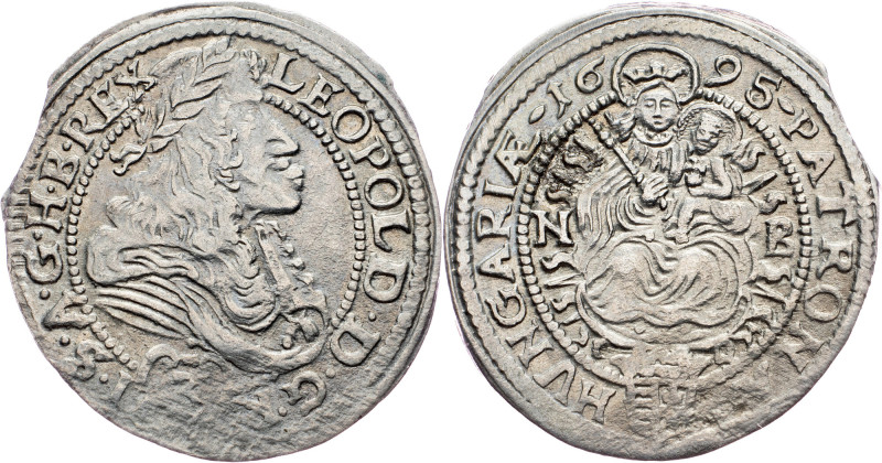 Leopold I., 3 Kreuzer 1695, NB, Nagybanya Leopold I., 3 Kreuzer 1695, NB, Nagyba...