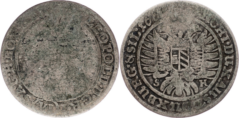 Leopold I., 6 Kreuzer 1665, Breslau Leopold I., 6 Kreuzer 1665, Breslau|weakly s...