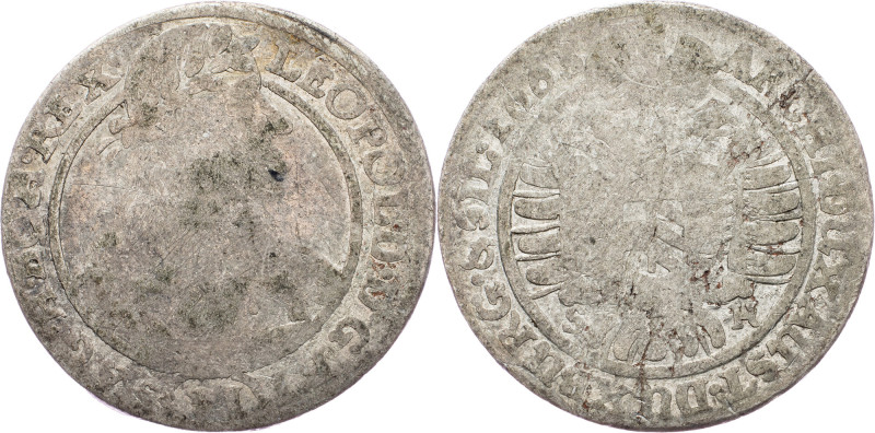 Leopold I., 6 Kreuzer 1665, Breslau Leopold I., 6 Kreuzer 1665, Breslau|weakly s...