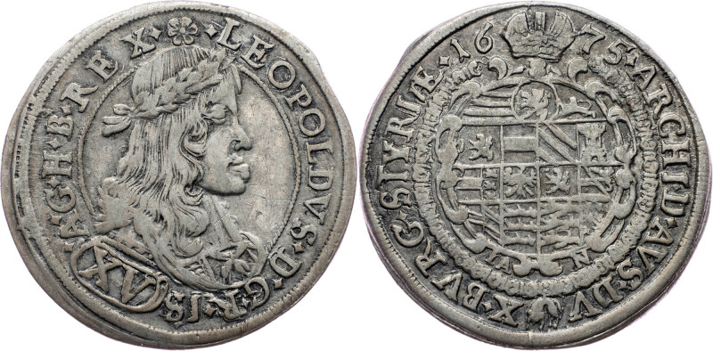 Leopold I., 15 Kreuzer 1675, Graz Leopold I., 15 Kreuzer 1675, Graz, Hol. GRA 75...