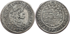 Leopold I., 15 Kreuzer 1675, Graz Leopold I., 15 Kreuzer 1675, Graz, Hol. GRA 75.2.1|scratchies; aVF

Grade: aVF