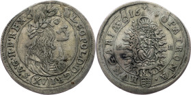 Leopold I., 15 Kreuzer 1676, KB, Kremnitz Leopold I., 15 Kreuzer 1676, KB, Kremnitz, Hol. KB 76.1.2; VF+

Grade: VF+