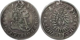 Leopold I., 15 Kreuzer 1678, KB, Kremnitz Leopold I., 15 Kreuzer 1678, KB, Kremnitz, Hol. KB 78.1.1|mount removed; VF

Grade: VF