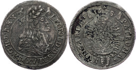 Leopold I., 15 Kreuzer 1678, KB, Kremnitz Leopold I., 15 Kreuzer 1678, KB, Kremnitz, Hol. KB 78.1.1; VF+

Grade: VF+