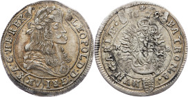 Leopold I., 15 Kreuzer 1679, KB, Kremnitz Leopold I., 15 Kreuzer 1679, KB, Kremnitz, Hol. KB 79.1.1; EF

Grade: EF