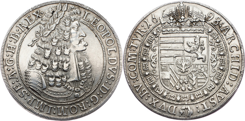 Leopold I., 1 Thaler 1698, Hall Leopold I., 1 Thaler 1698, Hall, Dav. 3245|clean...