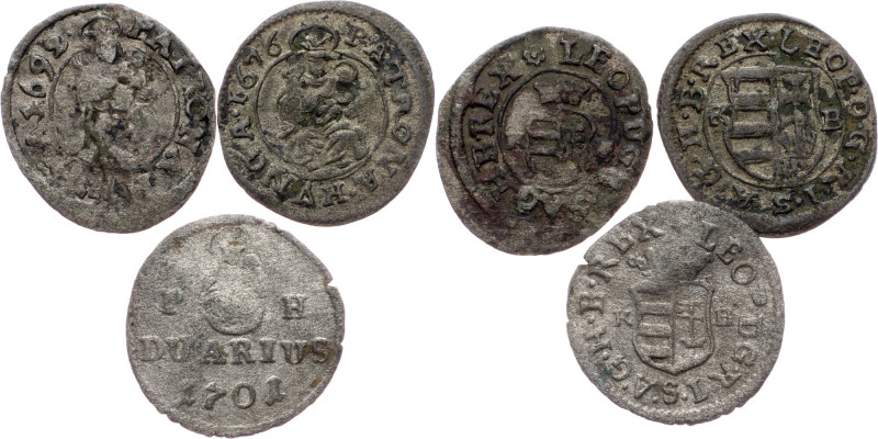 Leopold I., Lot of 3pcs Leopold I., Lot of 3pcs