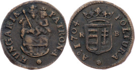 Franz I. Rakoczi, Poltura 1704, KB, Kremnitz Franz I. Rakoczi, Poltura 1704, KB, Kremnitz; VF

Grade: VF