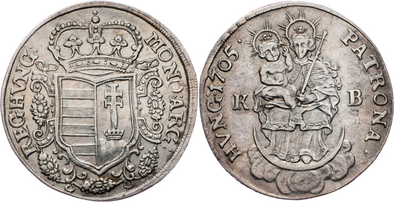 Franz I. Rakoczi, 1/2 Thaler 1705, KB, Kremnitz Franz I. Rakoczi, 1/2 Thaler 170...