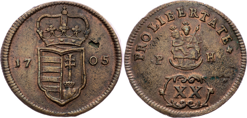 Franz I. Rakoczi, XX Poltura 1705, PH Franz I. Rakoczi, XX Poltura 1705, PH, Her...