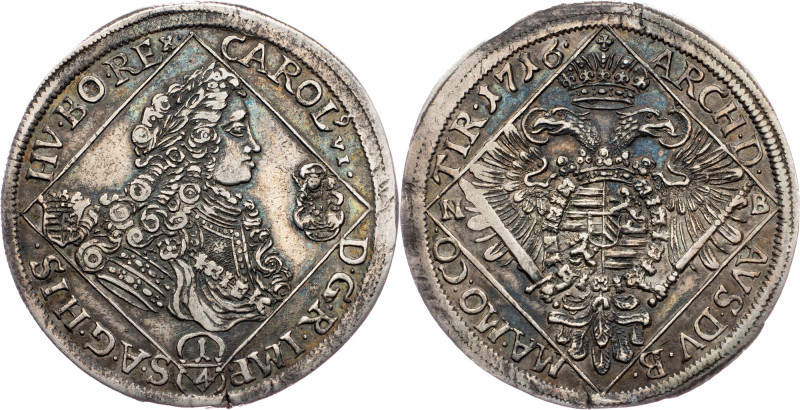 Charles VI., 1/4 Thaler 1716, NB, Nagybanya Charles VI., 1/4 Thaler 1716, NB, Na...