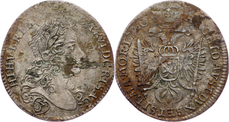 Charles VI., 3 Kreuzer 1720, Prague Charles VI., 3 Kreuzer 1720, Prague, Mkč. 18...