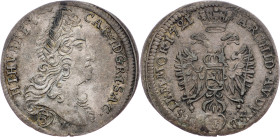 Charles VI., 3 Kreuzer 1721, Prague Charles VI., 3 Kreuzer 1721, Prague, Mkč. 1836|remains of mint luster, toned; EF

Grade: EF