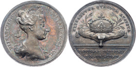 Charles VI., Medal 1723, Elisabeth Christine - Coronation of the bohemian queen in Prague Austria-Hungary, Medal 1723, 13,05 g, Ag, Welzl 7666, Slg. J...
