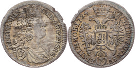 Charles VI., 3 Kreuzer 1724, Prague Charles VI., 3 Kreuzer 1724, Prague, Mkč. 1838|corrosion; aEF

Grade: aEF