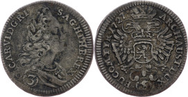 Charles VI., 3 Kreuzer 1727, Prague Charles VI., 3 Kreuzer 1727, Prague, Mkč. 1727|toned; aVF

Grade: aVF