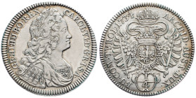 Charles VI., 1/4 Thaler 1734, Hall Charles VI., 1/4 Thaler 1734, Hall, 7,136 g, Ag, Her.: 587|Toned; VF+/aEF

Grade: VF+/aEF