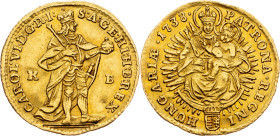 Charles VI., 1 Dukat 1738, KB, Kremnitz Charles VI., 1 Dukat 1738, KB, Kremnitz, Her. 165|slightly wavy, toned; EF

Grade: EF